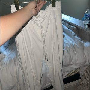 White lululemon athletic pants